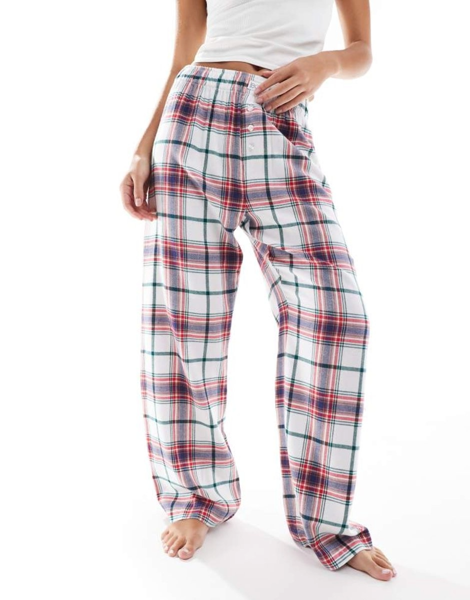 Cotton On Relaxed Flannel Pyjama Bottoms – Soft Check Lounge Pants
