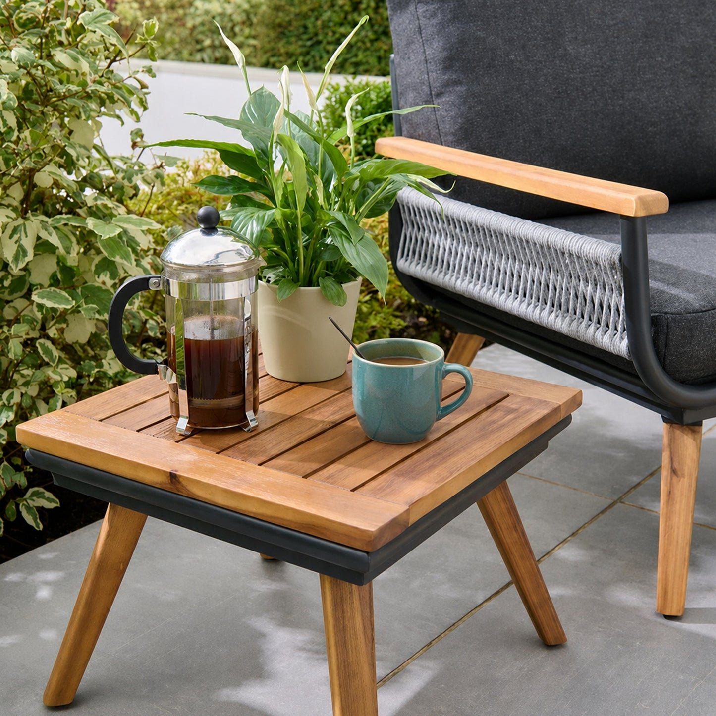 Kimora Relax Outdoor Lounge Set – Luxury Garden Chairs with Footstools sets and side table