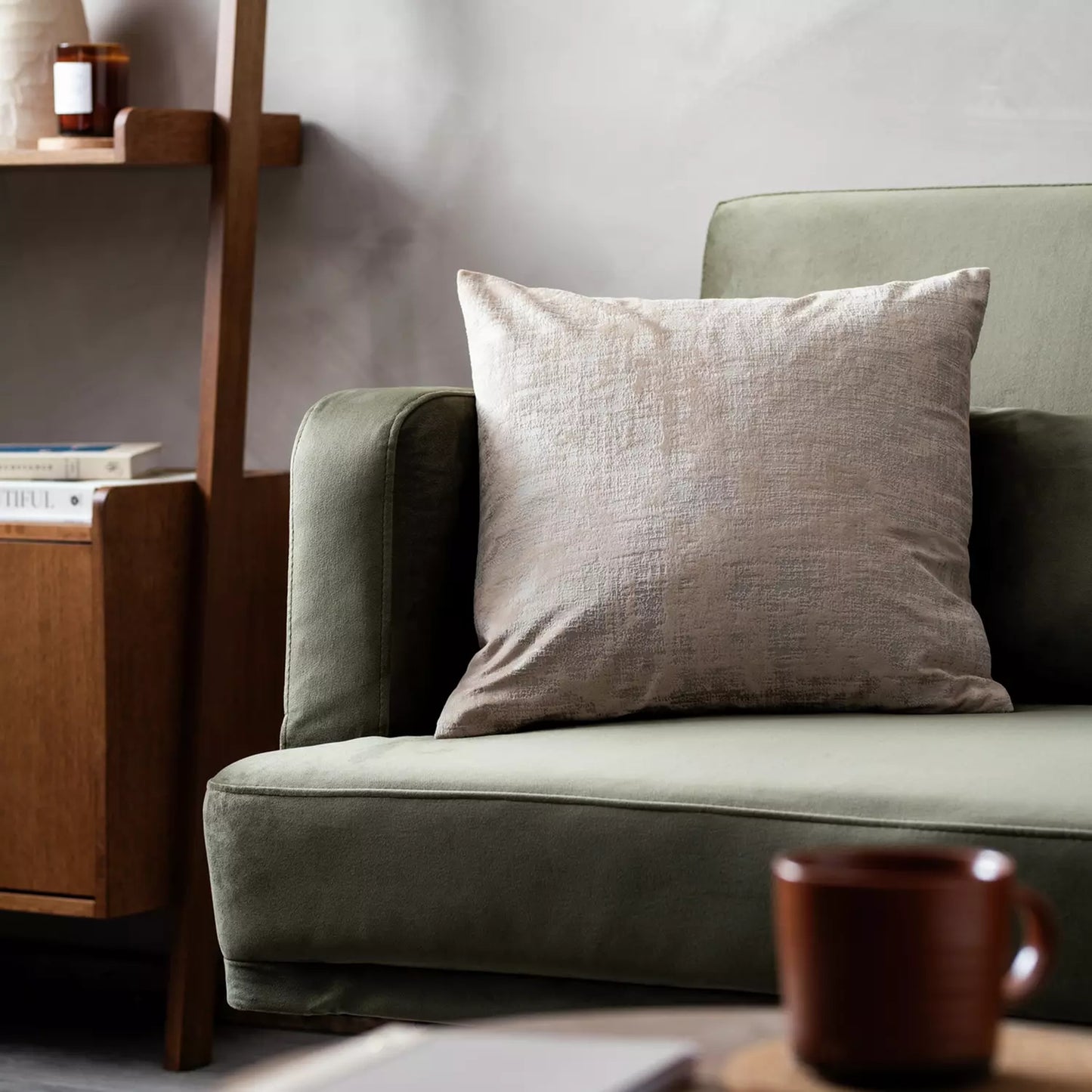 Habitat Mirage Textured Cushion – Warm Beige Texture