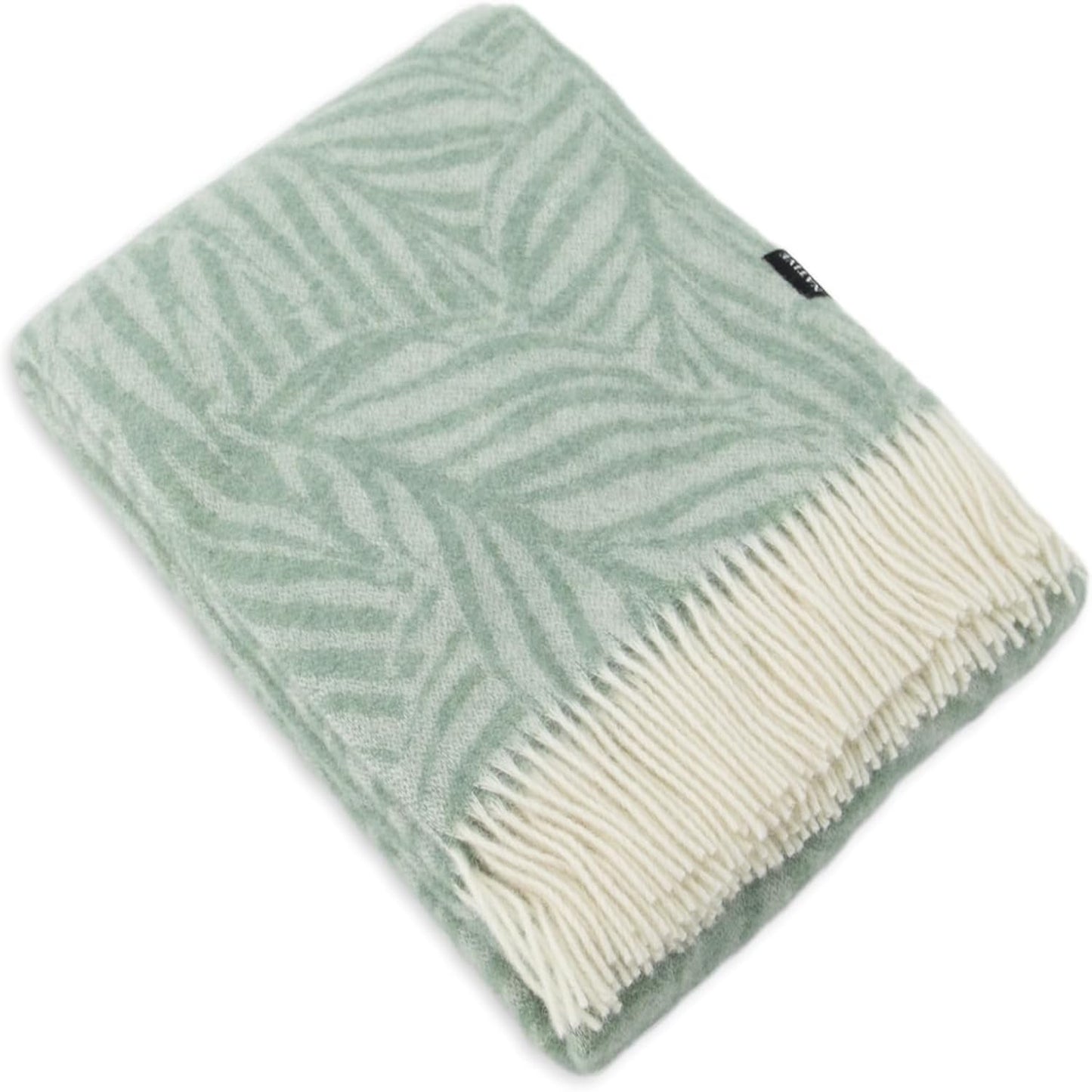 Palm Pattern New Zealand Wool Throw | Home Comforts