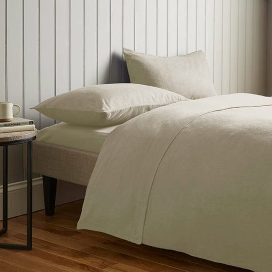 Soft & Cosy Luxury Brushed Cotton Flat Sheet – Natural