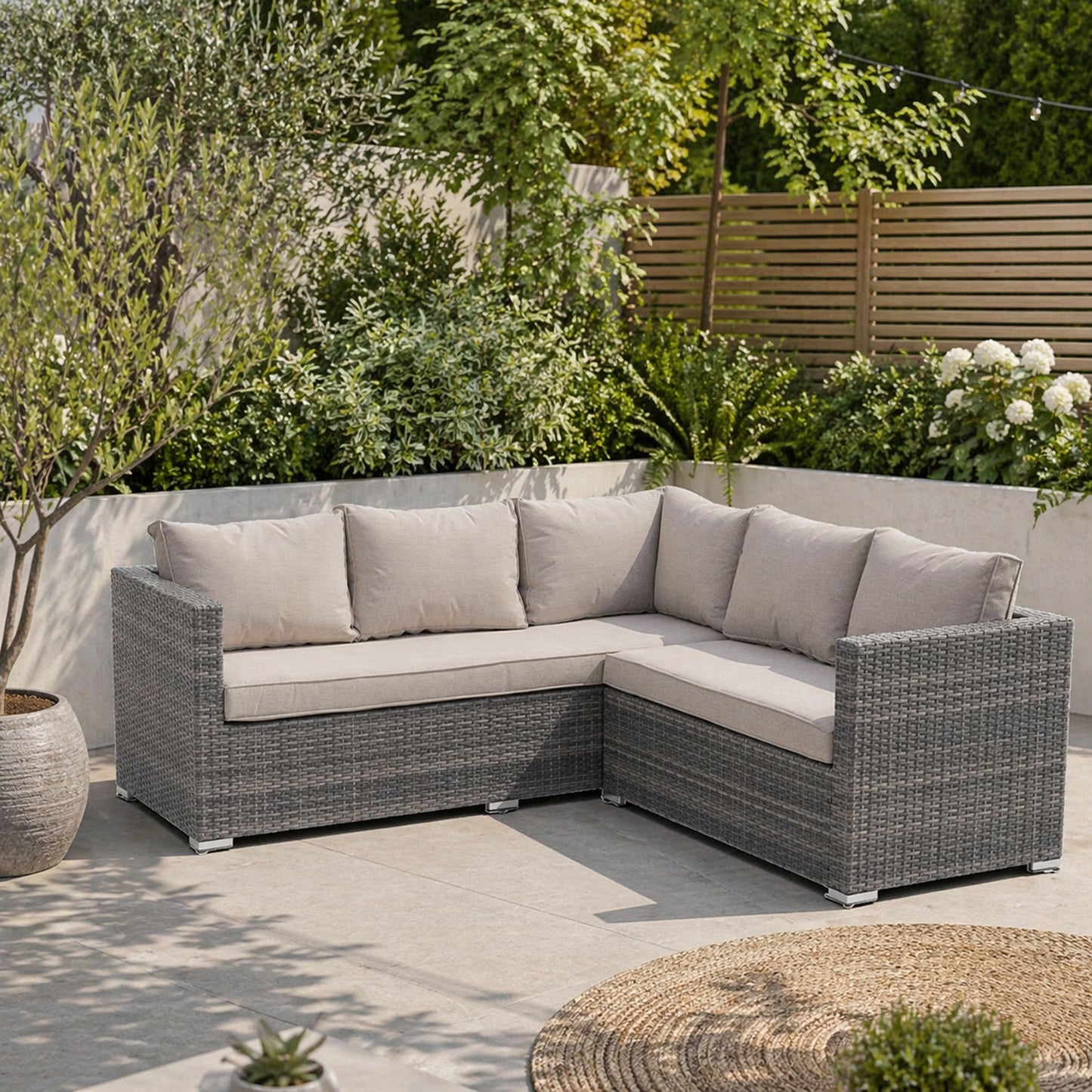 John Lewis Alora Corner Sofa Set – Grey Outdoor Retreat