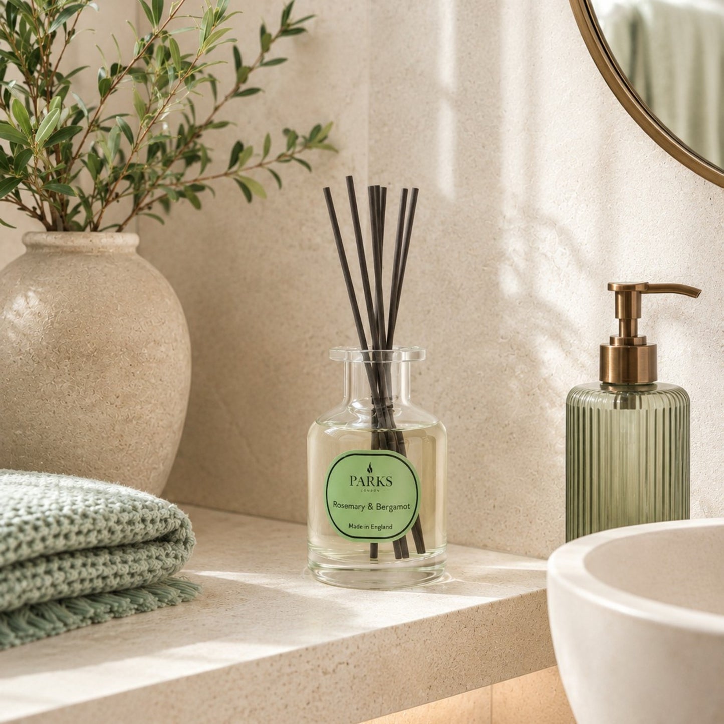 Parks London Rosemary & Bergamot Diffuser– Fresh Luxury Home Fragrance