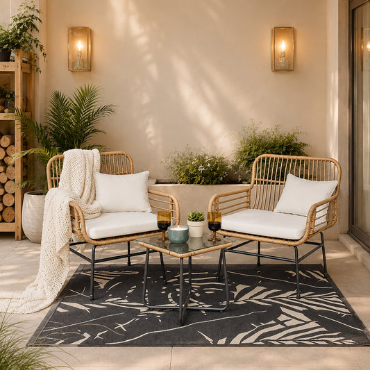 Rattan Bistro Garden Set – Relaxed Outdoor Seating for Calm Moments