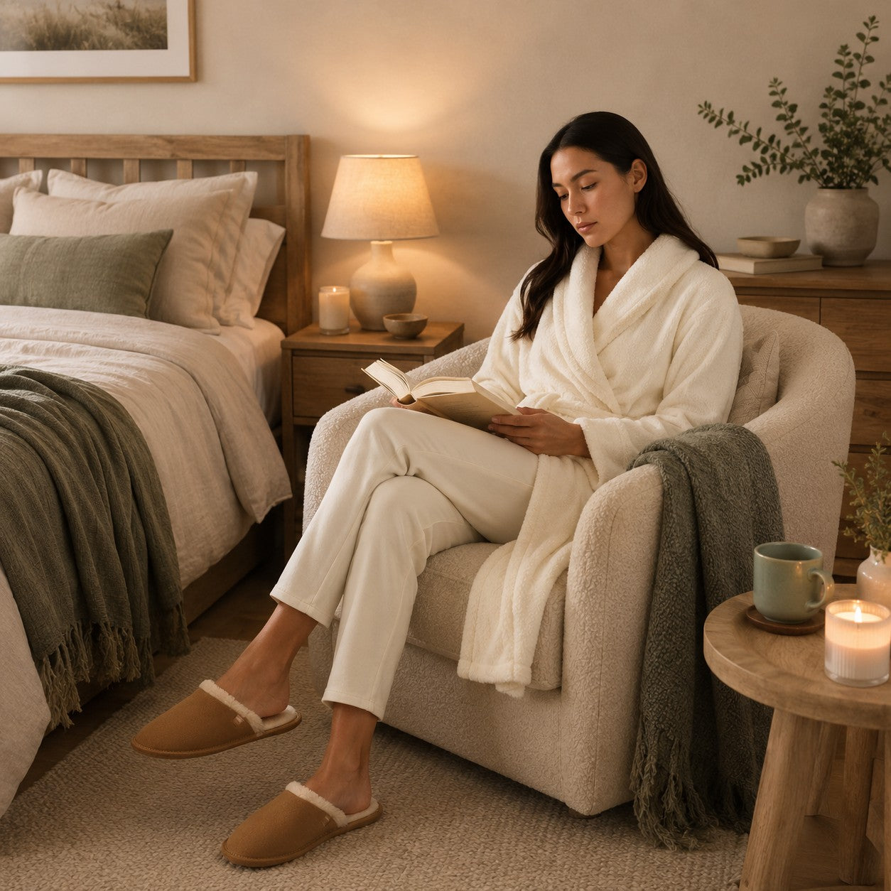 Totes Isotoner Suede Mule Slippers – Everyday Ease for Home Reset