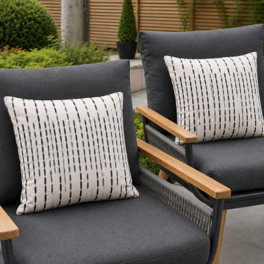 ICON Striped Indoor & Outdoor Cushion Set – Comfortable Outdoor Style