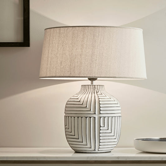 Cox & Cox Textured Abstract Table Lamp – Soft Ambient Lighting for Calm Living