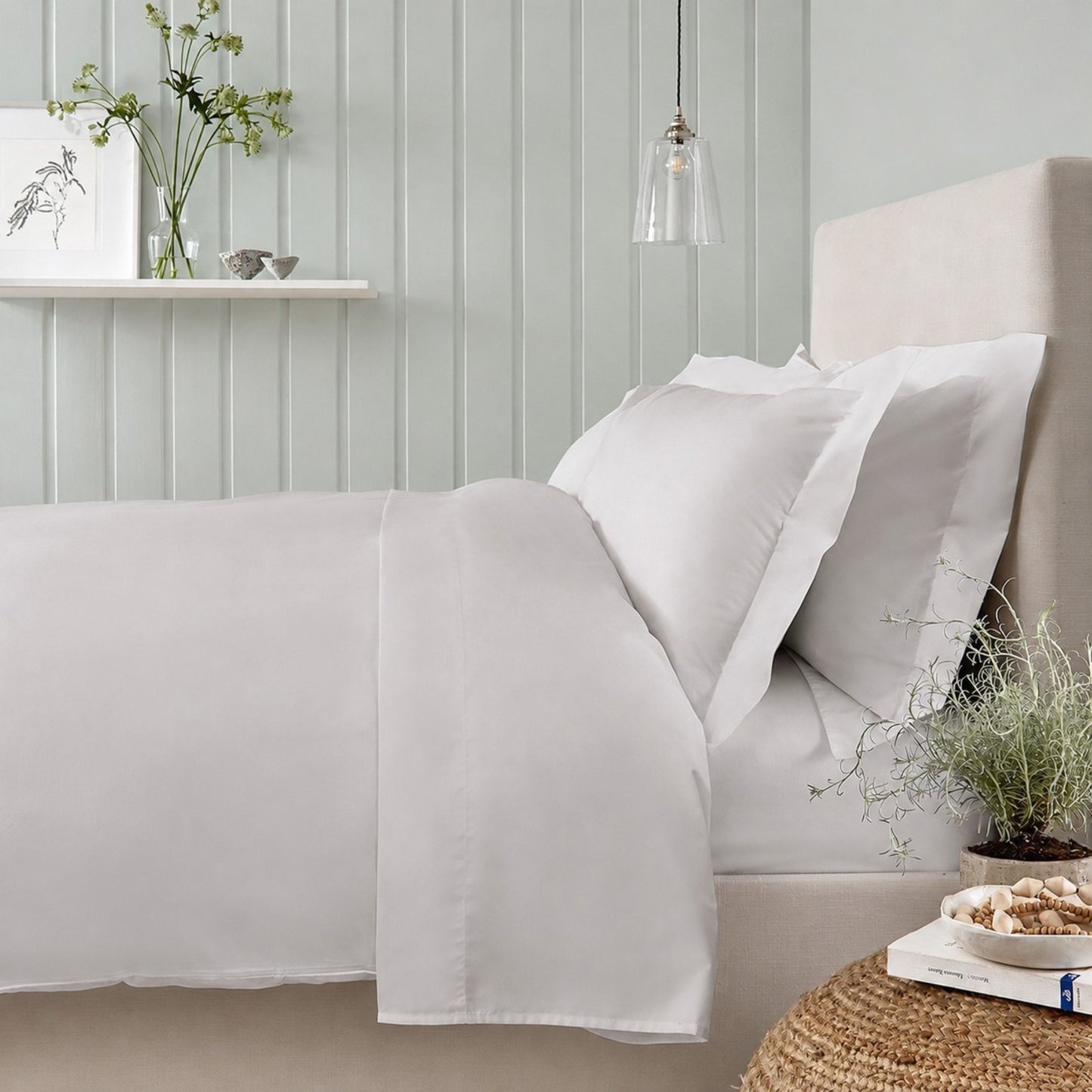 Essentials Egyptian Cotton Duvet Cover – Soft Grey, Double