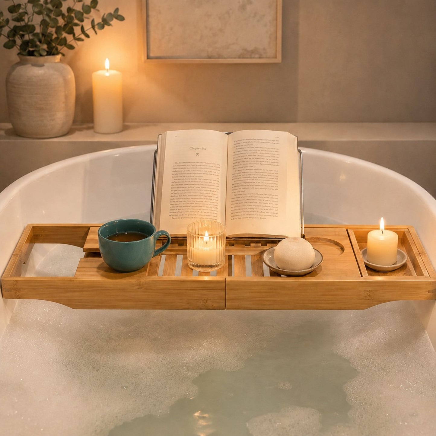 Elements Bamboo Extendable Bath Rack